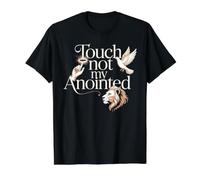 Touch Not My Anointed Biblical Warning Quotes - Value Graphic T-Shirt, Men, Black, L