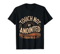 Touch Not My Anointed Biblical Warning Quotes - Value Graphic T-Shirt, Men, Black, M