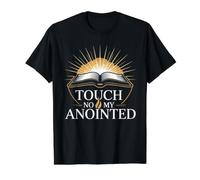 Touch Not My Anointed Biblical Warning Quotes - Value Graphic T-Shirt, Men, Black, S