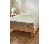 Touch of Linen Pistachio Green Fitted Sheet Martex Pale Green Double
