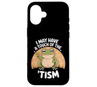 Touch of Tism Frog, Funny Animal Pun, Amphibian, Toads Case for iPhone 16