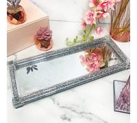 Touch Of Venetian Crushed Diamond Mirrored Tray - Jewellery - Jars - Perfume