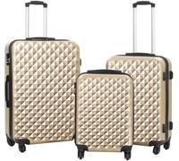 Touch of Venetian Travel suitcases | 3-Piece Hard Shell Luggage, 20", 24" & 28" Inch | Smooth 4 Dual Removable Wheels | Lightweight | Telescopic Extendable Handle | Modern (Gold)