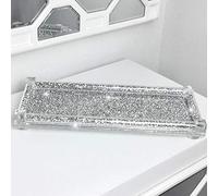 Touch of Vogue® diamond crushed Tray Trimmings Crystal Filled Diamond Kitchen Silver