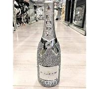 Touch of Vogue TOV® Crushed Diamond Bottle,Glitter figurine shelf sitter, heart, ornament romany