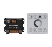 Touch Panel Dimmer Controller for DC 5V 24V Monochrome LED Strips, Wireless RF Remote Control, Memory Function, Two Installation Choices