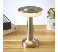 Touch Portable Cordless Desk Lamp, 3 Speed Touch Dimming, Built-in USB Battery Port, Bedroom Bedside Light, Bar Mood Light, Dining Table (Silver)