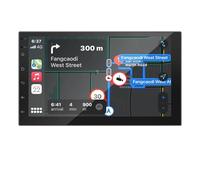 Touch Screen Car Radio 7" Wireless Double Din Car Stereo with HD Touchscreen, CarPlay & Android