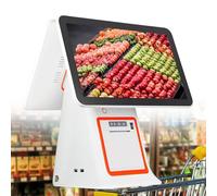 Touch Screen Cash Register | 15.6 Inch Dual Touch Display | Built-in Receipt Printer | Adjustable Angle | All-in-One System for Retail and Small Business
