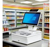 Touch Screen Cash Register with Built-in 58mm Printer, Complete POS Computer Package for Business