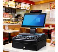 Touch Screen Cash Register with Built-in 58mm Printer, Complete POS Computer Package for Business