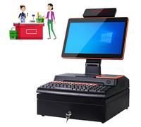 Touch Screen Cash Register with Built-in 58mm Printer, Complete POS Computer Package for Business