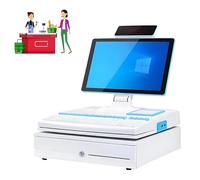 Touch Screen Cash Register with Built-in 58mm Printer, Complete POS Computer Package for Business