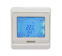 Touch Screen Digital Under Floor Heating Thermostat in White - Suitable for Almost All Electric underfloor Heating Systems. 16Amp. Includes Floor & air Temperature sensors