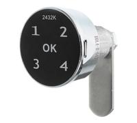 Touch Screen Electronic Cabinet Lock, Alloy Cam Replacement, Silver | Digit Code Keypad, Original 1 to 4 Setting, Smooth Polished Finish, for Tin Cabinets and Lockers