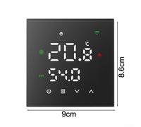 Touch Screen Enabled Thermostat for Tuya For Smart Life WiFi Heating Control with Customizable Schedules and Voice Operation (3A black Boiler heating)