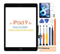 Touch Screen for iPad 9 2021 9th Generation, Digitizer for iPad 10.2 2021 A2602 A2603 A2604 A2605, Front Touch Screen with Home Button, Includes Repair Tools (Black)