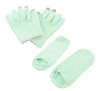 Touch Screen Gel Gloves Full Finger Green Yarn Spandex