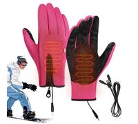 Touch Screen Gloves - USB Heated Gloves | Waterproof Windproof Gloves with USBs Heating | Ideal for Adventure, Intense Cold | Warm, Comfortable, Smartphone Compatible