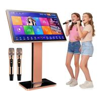 Touch Screen Karaoke Machine 1080p HD Video Player for Adults Portable Singing System with Dual Microphones 26 Language Interface(3TB)