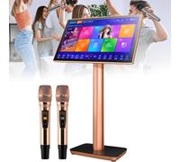 Touch Screen Karaoke Machine, with Reverb Wireless Microphone, 27 Languages Switchable, Online Movie Intelligent Song-Selection, Download Power Amplifier Function for Home, Bar 22inch-1TB