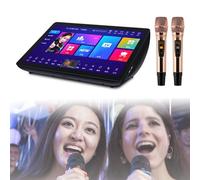 Touch Screen Karaoke Machine with Wireless Microphones, App Control, Online/Offline Play, Amplifier Function, 20+ Languages for Home KTV Party