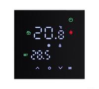 Touch Screen LCD Temperature Regulator Thermostat Designed for Electric Floor Heating and Gas Boiler Use Offering Programmable Heating Periods (3A Black)