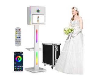 Touch Screen Mirror Photo Booth with APP and Remote Control, Includes 108pcs 6" Photo Papers, Ideal for Advertising, Halloween, and Pet Birthday Photos