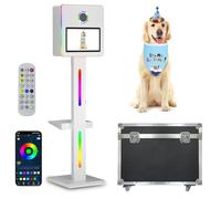 Touch Screen Mirror Photo Booth with APP/Remote Control, Includes 108pcs 6" Photo Papers, Ideal for Advertising, Halloween, and Pet Birthday Photos