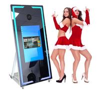 Touch Screen Photo Booth Machine, Portable Magic Mirror with Windows 10, 8GB RAM, 256GB Storage, Includes Flight Case, 45-Inch Size