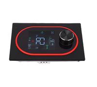 Touch Screen Thermostat, Capacitive Key Mobile App Control Smart Temperature Controller 2.4GHz Connection Flush-mounted on the Wall for Home Use (Black)