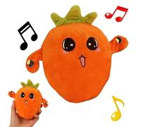 Touch Sensitive Banana Plush Musical Toy, Dual Play Mode Kids Rhythm Learning Toy, Soft PP Cotton Stuffed Sensory Toy for Parent-child Play (Hot Pink Strawberry)