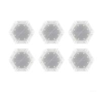Touch Sensitive Hexagon LED Wall Light Panels 6 Pack White | Touch Control Hexagon Panels, Modular DIY Wall Layouts, Tabletop Or Wall Placement