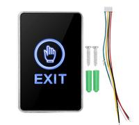 Touch Sensor Door Exit Release Button Switch with LED Light, Touch Sensor Pannel NO NC COM Exit Access Control Switch Button for Home Security … (Rectangle)
