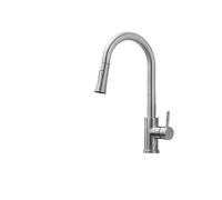 Touch Sensor Kitchen Faucet Single Hole Pull-Out Sink Mixer Tap with Pull-Down Sprayer Black Brushed Deck Mounted Modern Design for Easy Use