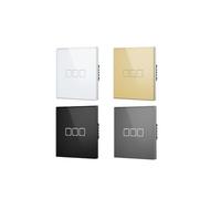 Touch Switch 1/2/3/4Gang Glass Smart Wall Light Screen Backlight Control Smart Life App Series(3Gang,Gray)