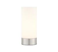 Endon 67517 Dara One Light USB Table Lamp In Brushed Nickel And Matt Opal Duplex Glass