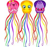 Touch the sky 3 Packs Cartoon Octopus Kite for Adults, Easy to Fly, Exquisite Fabrics and Unique Structure Design, Excellent Outdoor Games and Activity Toys, Suitable for Beginners. (Style 2)