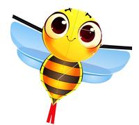 Touch the sky Cartoon bee Kite for Adults, Easy to Fly, Exquisite Fabrics and Unique Structure Design, Excellent Outdoor Games and Activity Toys, Suitable for Beginners.