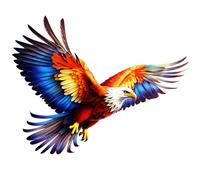 Touch the sky Colorful Eagle Kite for Kids and Adults, Easy to Fly, Exquisite Fabrics and Unique Structure Design, Excellent Outdoor Games and Activity Toys, Suitable for Beginners. (Red-Colorful)