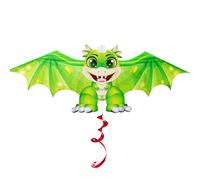 Touch the sky Dinosaur Kite for Adults, Easy to Fly, Exquisite Fabrics and Unique Structure Design, Excellent Outdoor Games and Activity Toys, Suitable for Beginners. (Green)