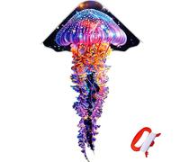 Touch the sky Jellyfish Kite for Adults, Easy to Fly, Exquisite Fabrics and Unique Structure Design, Excellent Outdoor Games and Activity Toys, Suitable for Beginners.