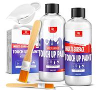 Touch Up Paint, 200g White Enhanced Glossy & Matte Touch Up Paint Pen, Wall Paint Fast Curing Odorless, Water Based for Repairing Chips and Scratches, Cabinet, Furniture, Wood, Metal, Ceramic