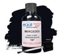 Touch Up Paint Compatible with MERCEDES BENZ OBSIDIAN SCHWARZ - 30ml Kit, Gloss Finish with Built-in Brush - Made with Helios Paint