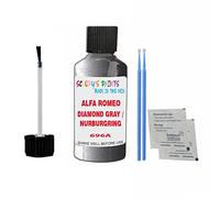 Touch Up Paint For Alfa Romeo Brera Diamond Gray / Nurburgring 696A 2005-2010 30Ml Bottle Brush Scratch Stone Chip Repair Pen