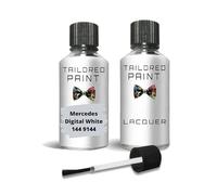 Touch Up Paint For Mercedes 2000-Present Digital White 144 9144 Quality Stone Chip Scratch Repair (Touch Up Paint + Lacquer)