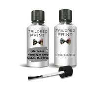 Touch Up Paint For Mercedes 2000-Present Himalayas Grey Middle Met 7756 Quality Stone Chip Scratch Repair (Touch Up Paint + Lacquer)