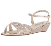 Touch Ups Women's Lena Wedge Sandal, Champagne, 7 UK
