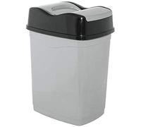 Touch Waste Bin with Lid, swing open & close Grey solid plastic Bin 25 Litre,15 Litre, 8 Litre (15L)