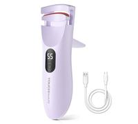 TOUCHBeauty AG-2316EU Heated Eyelash Curler with LED Display, Electric Eyelash Curler with 3 Temperature Settings, Natural Swing with Heating Silicone, 10s Fast Heating and Long Durability